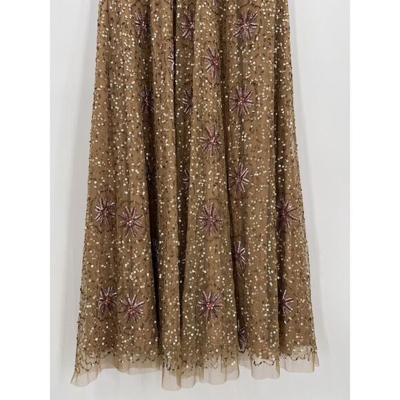 ZARA WOMAN Gold Sequin Dress Special Edition Small Party Formal Wedding NWT - Picture 7 of 16